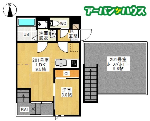 GRANDTIC 奥田の間取り写真