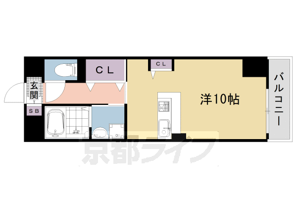 ＪＲ東海道本線 西大路駅 徒歩3分 7階建 築18年の間取り写真