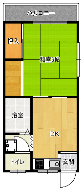 足立区弘道のアパートの間取り