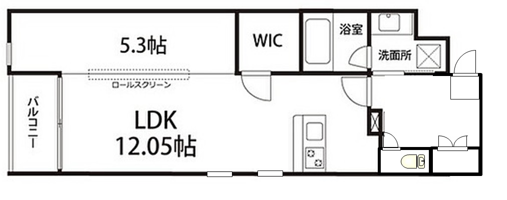 カーサヴェルデ米ケ袋の間取り