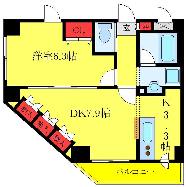 クエル田端の間取り