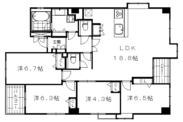 プリオーレ京都三条高倉の間取り