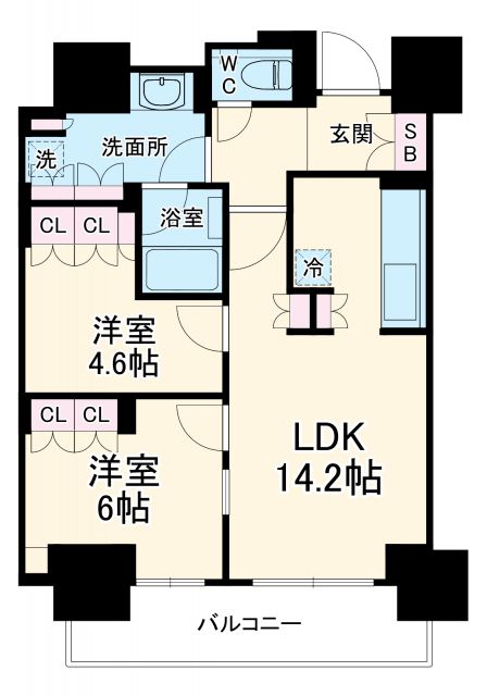 ローレルタワー堺筋本町の間取り