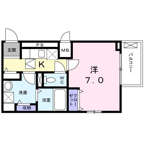 兵庫県伊丹市清水４（アパート）の賃貸物件の間取り