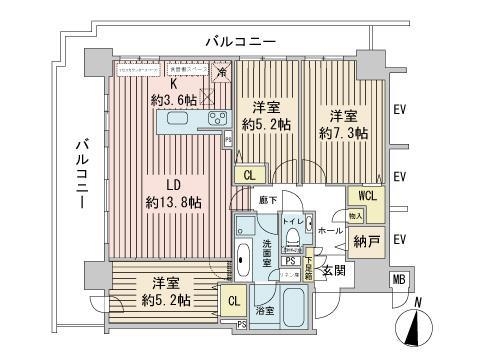 プレミスト札幌ターミナルタワーの間取り