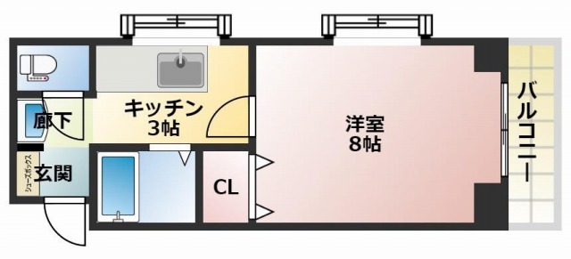 高知市塩田町のマンションの間取り