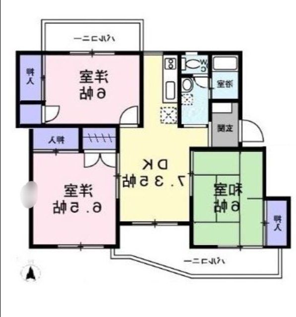 さいたま市浦和区木崎のマンションの間取り