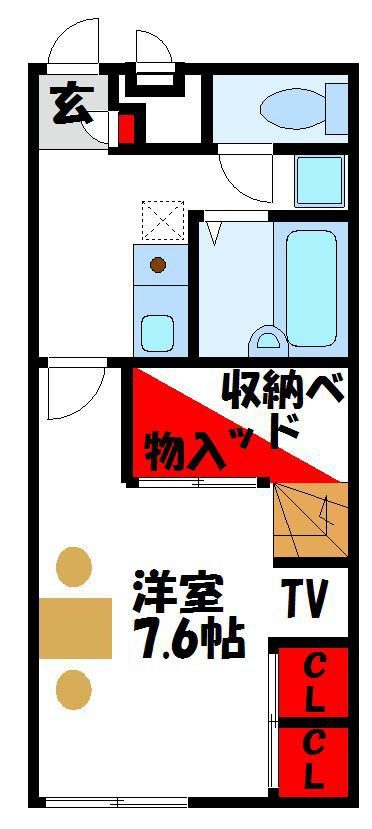 福津市手光のアパートの間取り