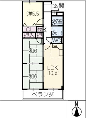 ベルビレッジ上汐田の間取り