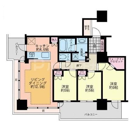 柏市柏のマンションの間取り