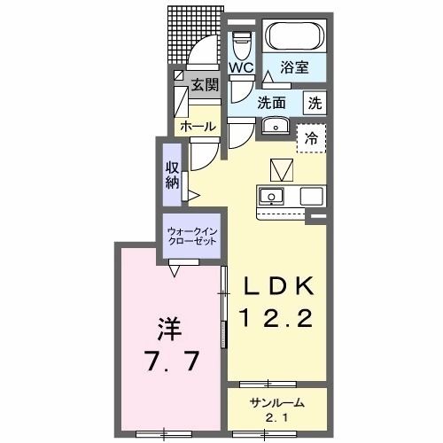 前橋市駒形町のアパートの間取り