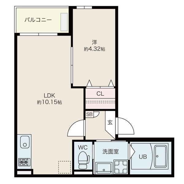 半田市有楽町のアパートの間取り