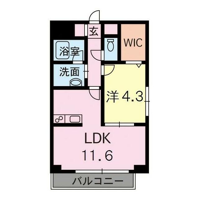 熊本市中央区新町のマンションの間取り