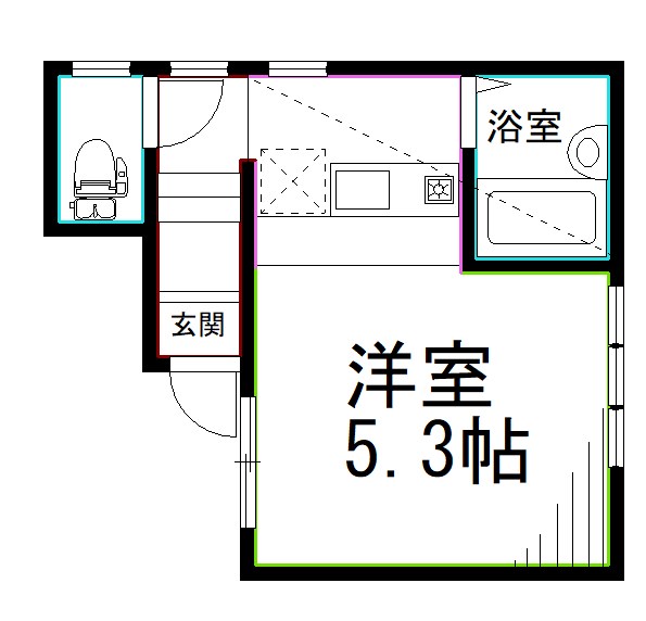 杉並区天沼のアパートの間取り