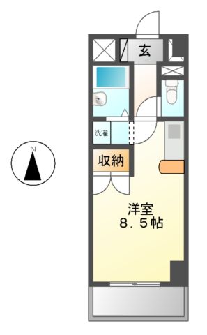 名古屋市瑞穂区山下通のマンションの間取り