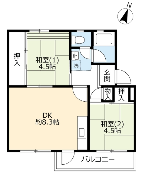 ＵＲ男山の間取り