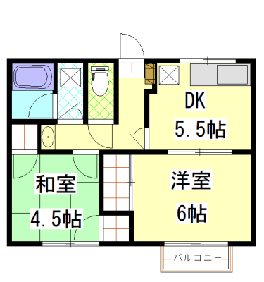 浅口市鴨方町六条院中のアパートの間取り