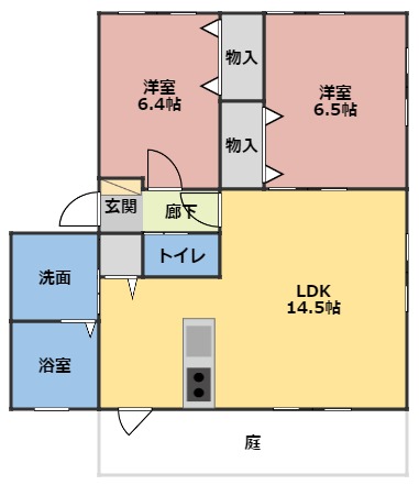 サンガーデン南が丘　Ｃの間取り