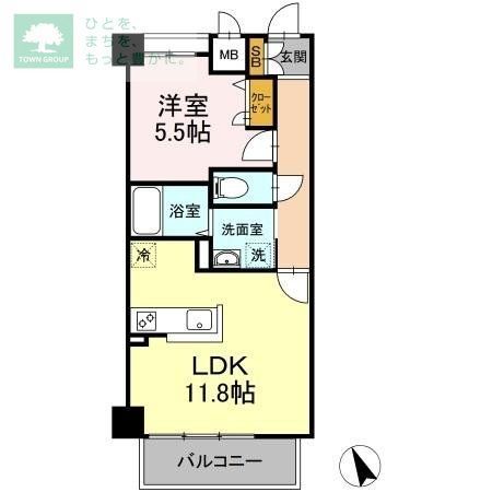 船橋市高根台のマンションの間取り