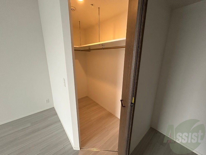 収納　寝室のクローゼットにたくさん収納出来ますね！