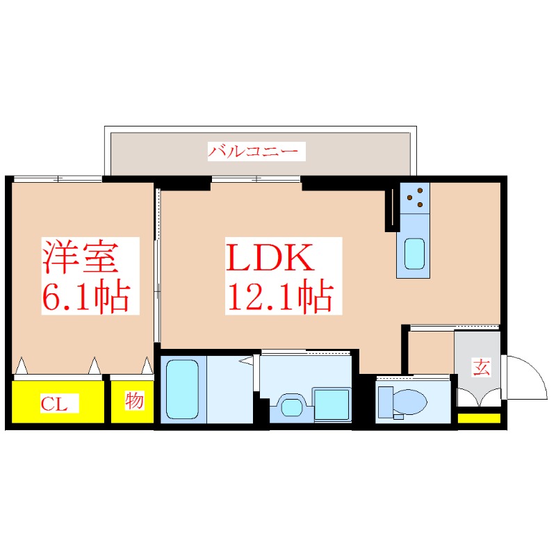 国分中央ＫＥ２０２４　Ａ棟（仮）の間取り