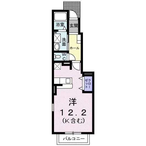 岩国市多田のアパートの間取り