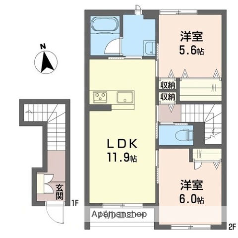 シャーメゾン　ぺスカの間取り