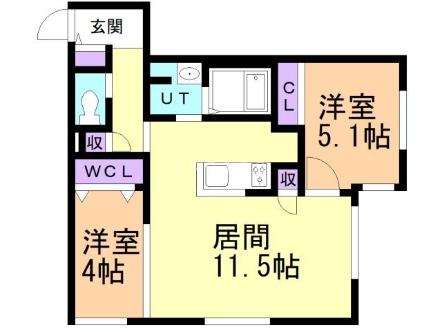 ＲＥＳＩＤＥＮＣＥ　ＳＨＩＮＭＥＩ　麻生の間取り