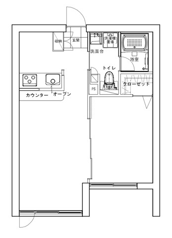 新宿区市谷仲之町のマンションの間取り