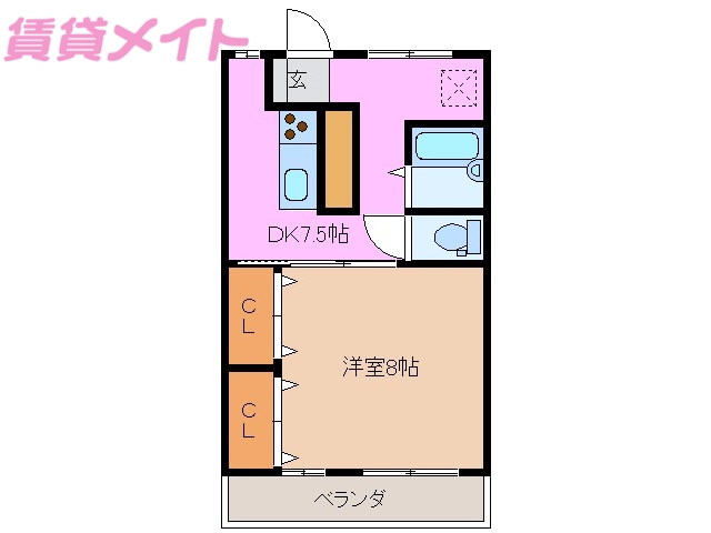 三重郡菰野町大字福村のマンションの間取り