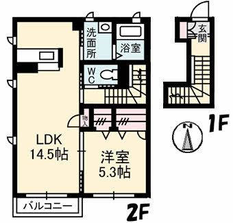 シャーメゾンＣＨＥＲＩの間取り