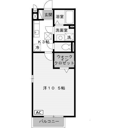 明石市大久保町大窪のアパートの間取り