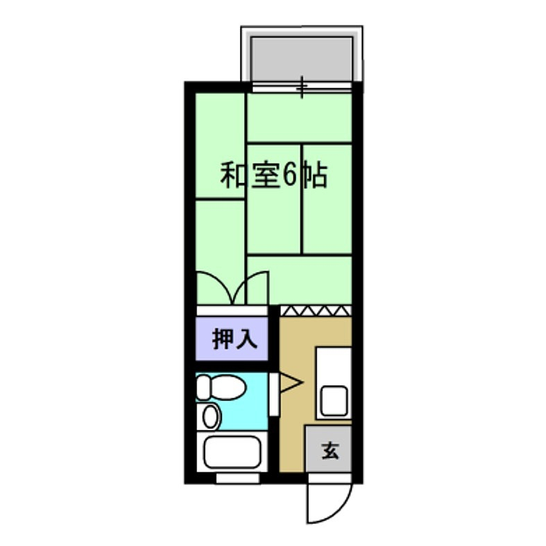 知多郡武豊町字向陽のアパートの間取り