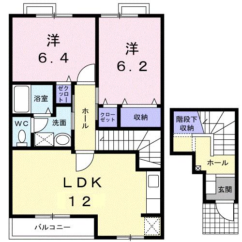 綾歌郡綾川町陶のアパートの間取り