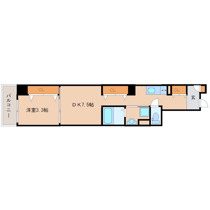 尼崎市御園町のマンションの間取り