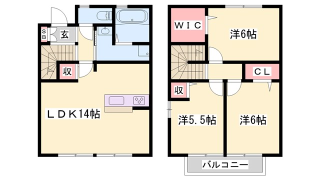 セジュール蒲田の間取り