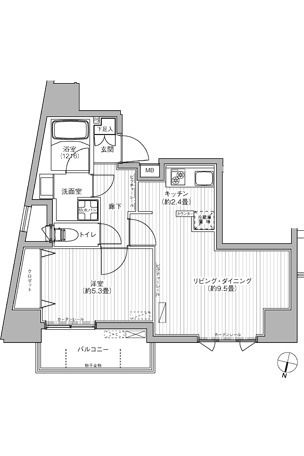 文京区目白台のマンションの間取り