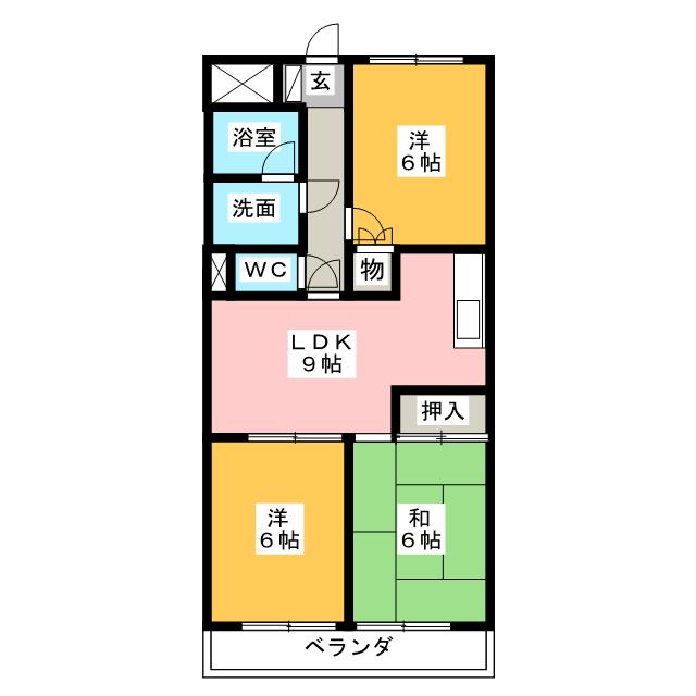 ロイヤルマンション横井の間取り