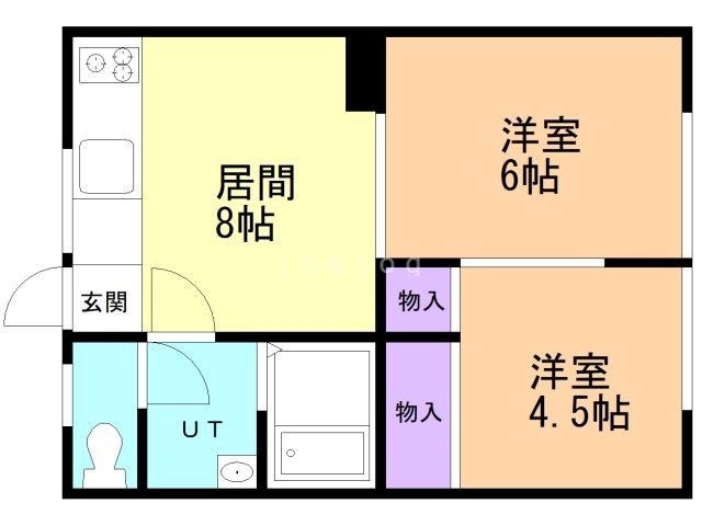 札幌市東区東苗穂三条のアパートの間取り