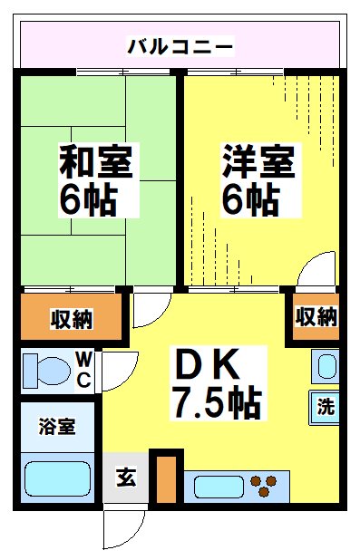 調布市柴崎のマンションの間取り