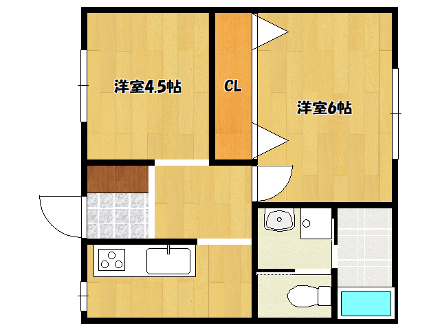 明石市大蔵本町のマンションの間取り