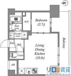 アドバンス江坂ラシュレの間取り