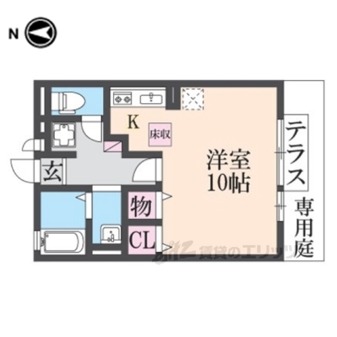 舞鶴市字下安久のアパートの間取り