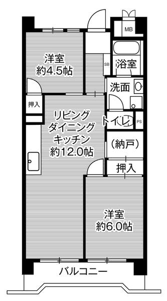 ビレッジハウス港島タワー1号棟の間取り