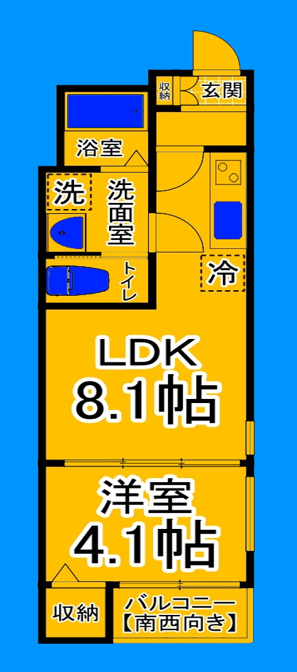 堺市堺区榎元町のアパートの間取り