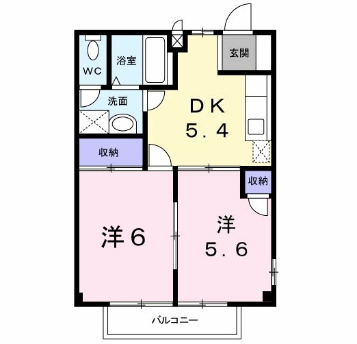 アレイ・ななみＡの間取り