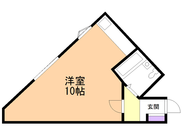 函館市五稜郭町のマンションの間取り