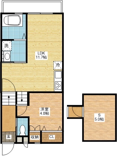 modern palazzo North赤迫A棟の間取り