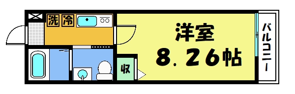 フラッティ毘沙門町の間取り