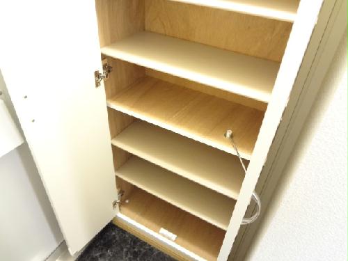 収納　玄関にシューズボックスあり